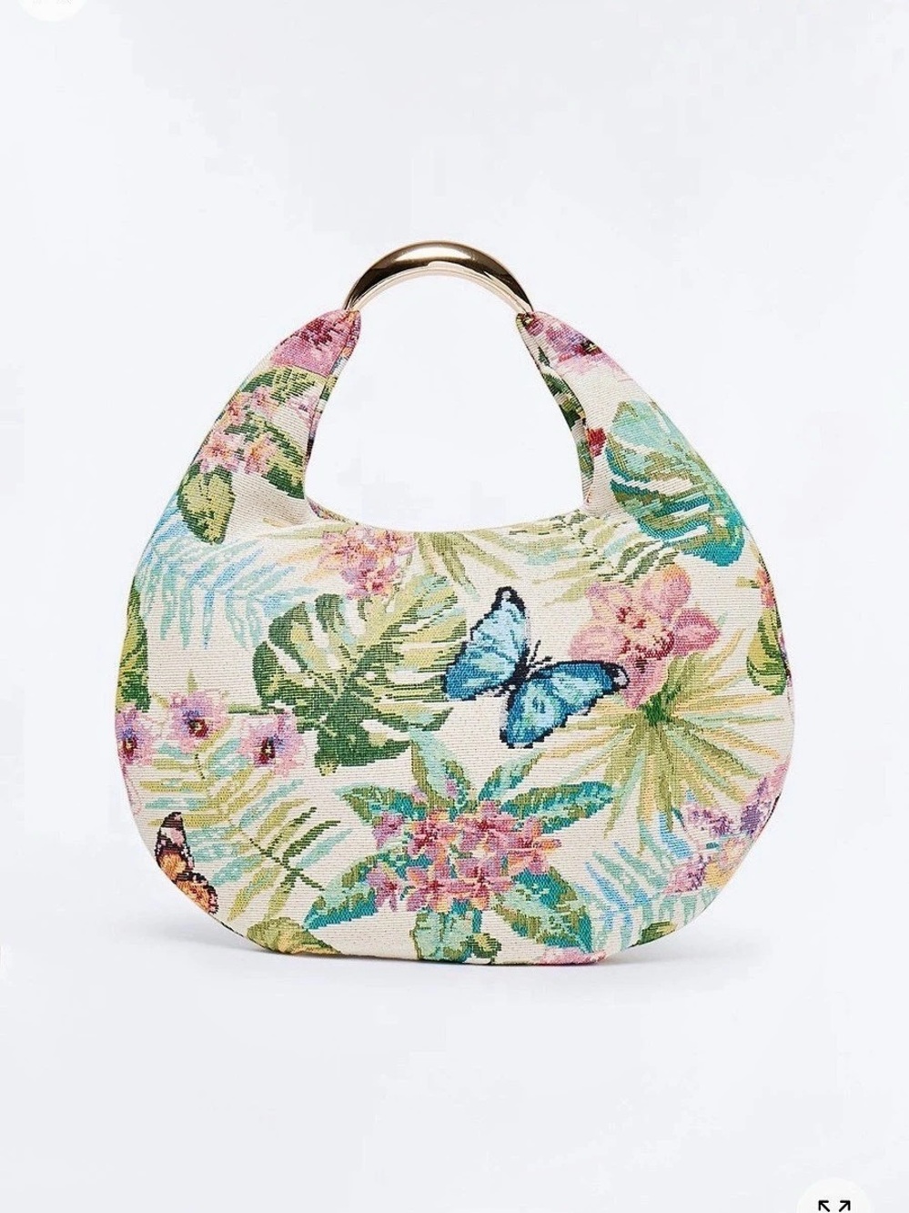 Floral Jacquard Shoulder Bag